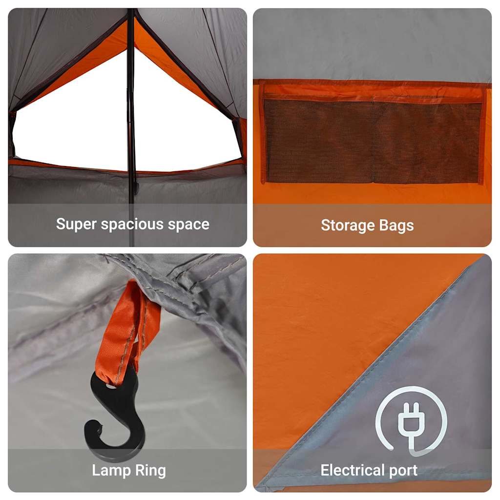 Šeimos Tipi Šlikas su stogu Pilka, Oranžinė 400 x 346 x 250 cm