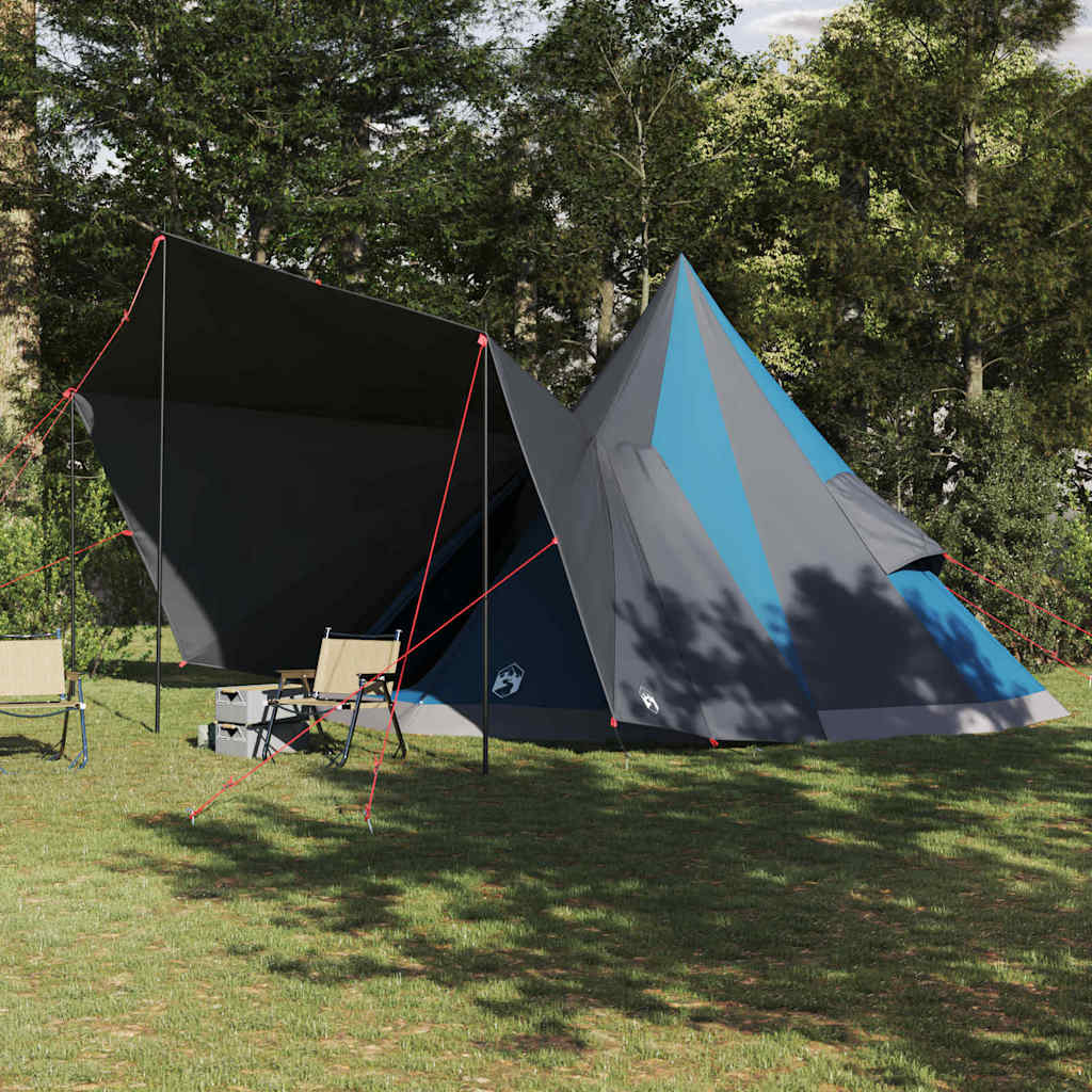 Ģimenes telts Tipi Šlikas ar jumtu Zila, pelēka 510 x 690 x 330 cm