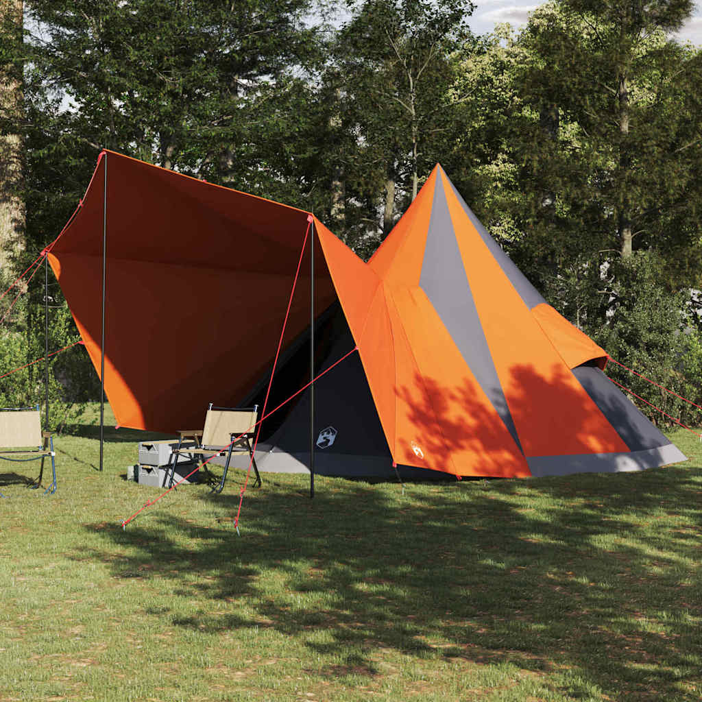 Tipi Šlikas ģimenei ar jumtu pelēkā, oranžā krāsā 510 x 690 x 330 cm