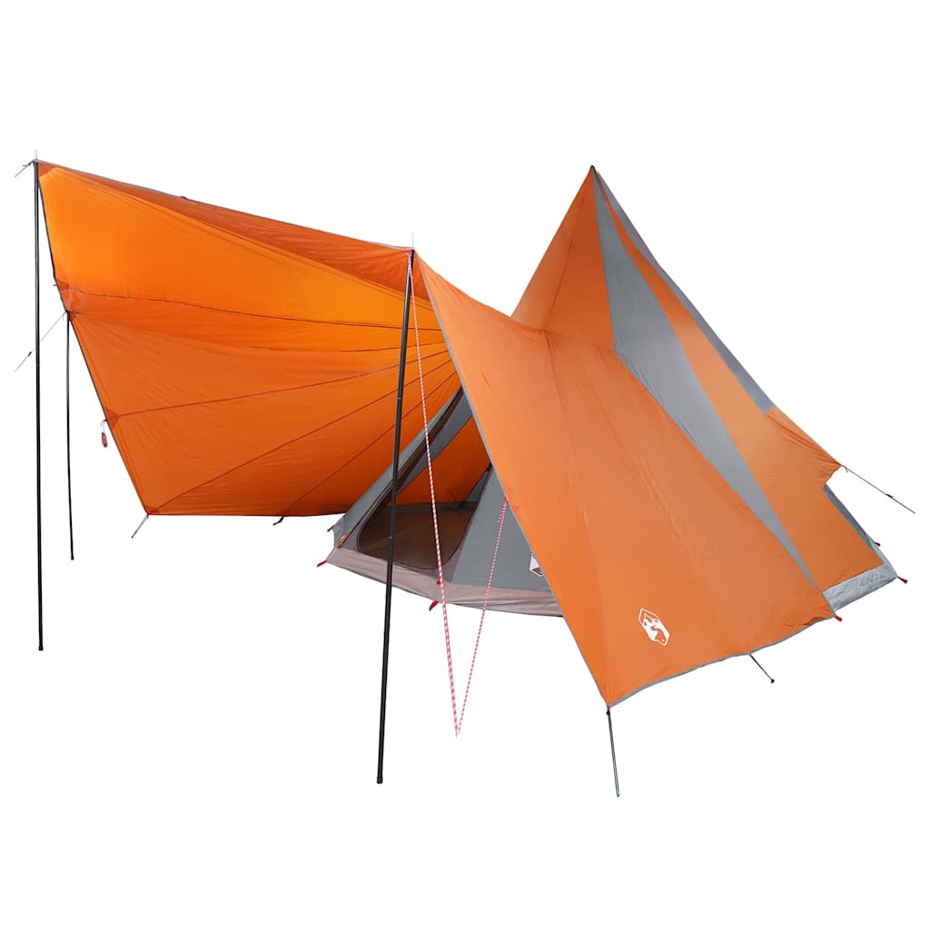 Tipi Šlikas ģimenei ar jumtu pelēkā, oranžā krāsā 510 x 690 x 330 cm