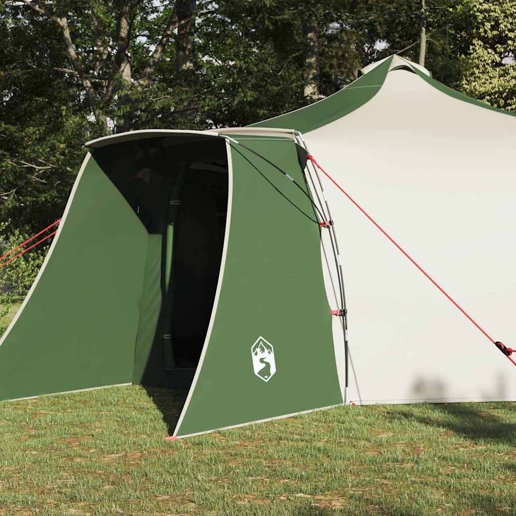 Tipi Tent Green and Sand 492 x 492 x 275 cm