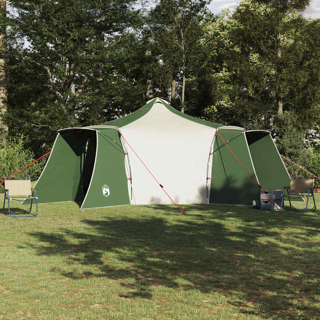 Tipi Tent Green and Sand 492 x 492 x 275 cm