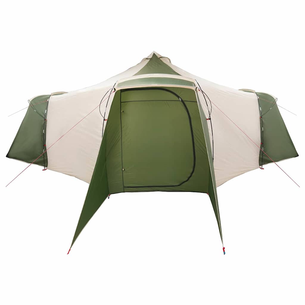 Tipi Tent Green and Sand 492 x 492 x 275 cm
