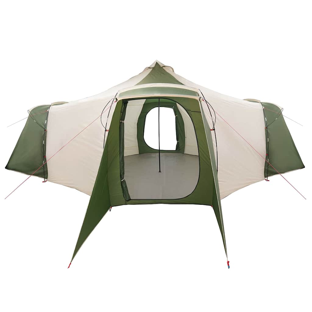 Tipi Tent Green and Sand 492 x 492 x 275 cm