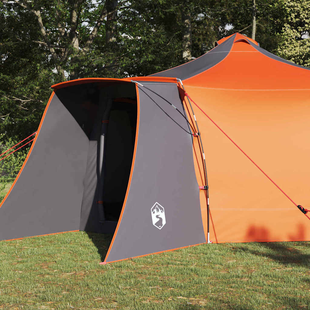 Tipi palapinė Pilka ir oranžinė 492 x 492 x 275 cm audinys