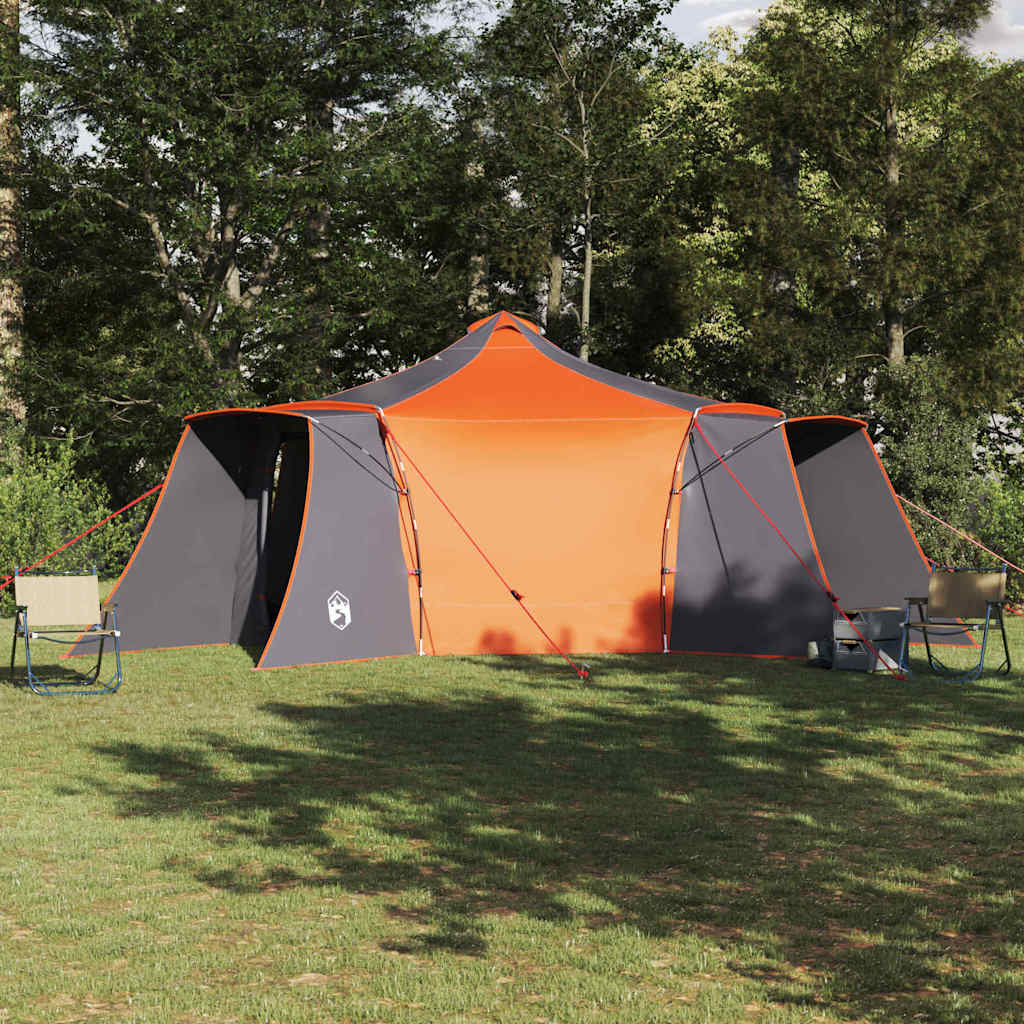 Tipi palapinė Pilka ir oranžinė 492 x 492 x 275 cm audinys