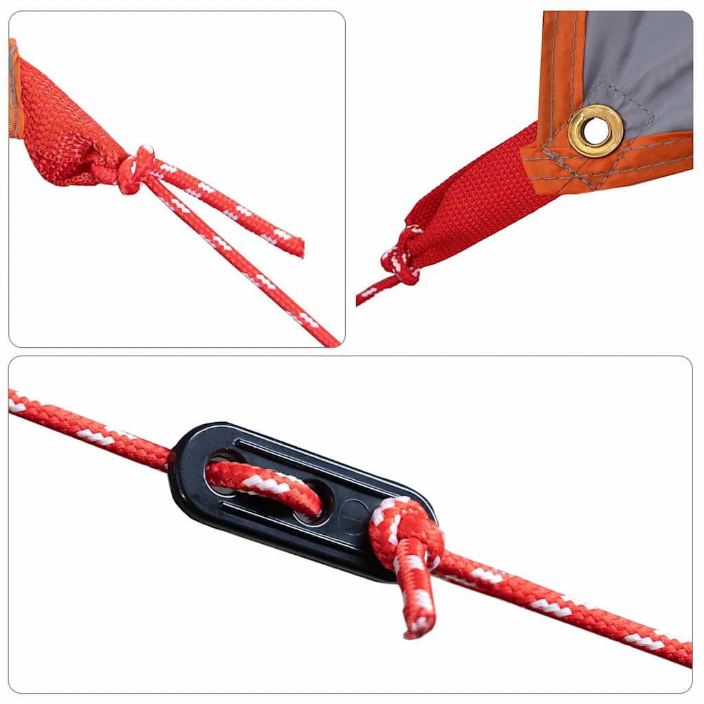Waterproof Tarpaulin with Roof Grey and Orange