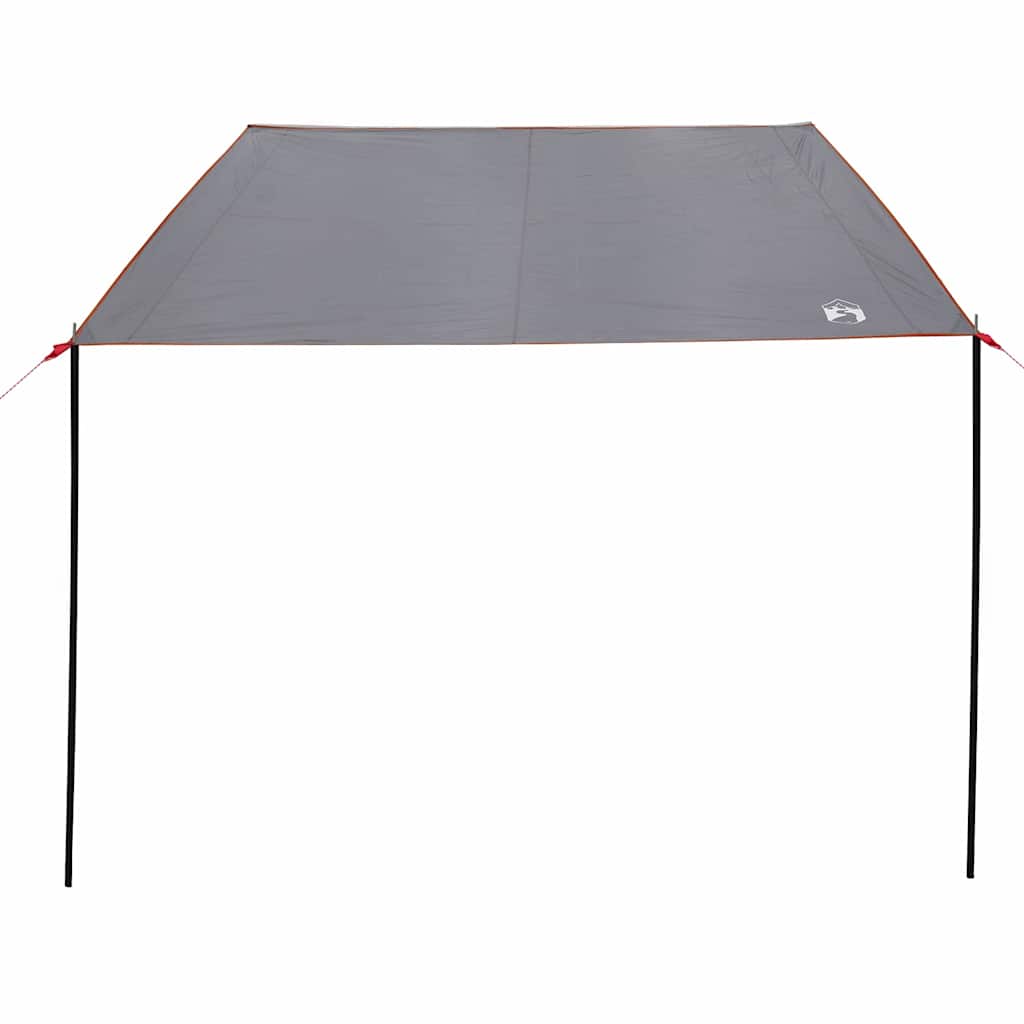 Karavano markizė asmeniui 240 x 460 cm Pilka ir oranžinė tafta