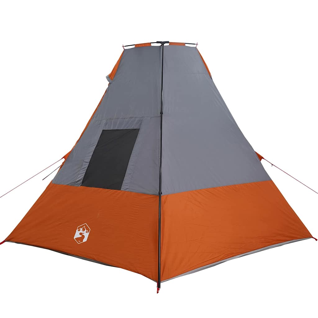 Telts ar jumtu Pelēka un oranža un melna 383 x 338 x 217 cm