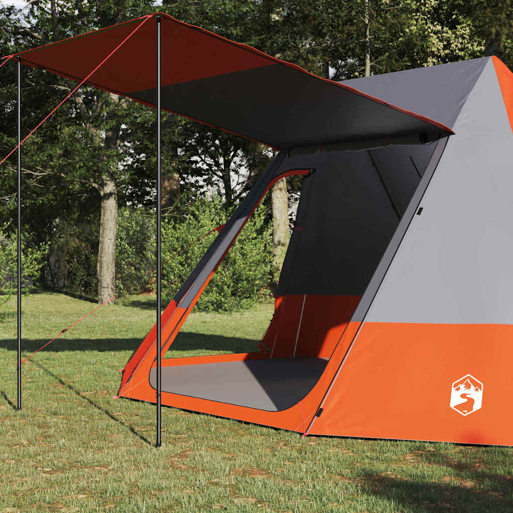 Camping Tent Grey and Orange 482 x 360 x 227 cm