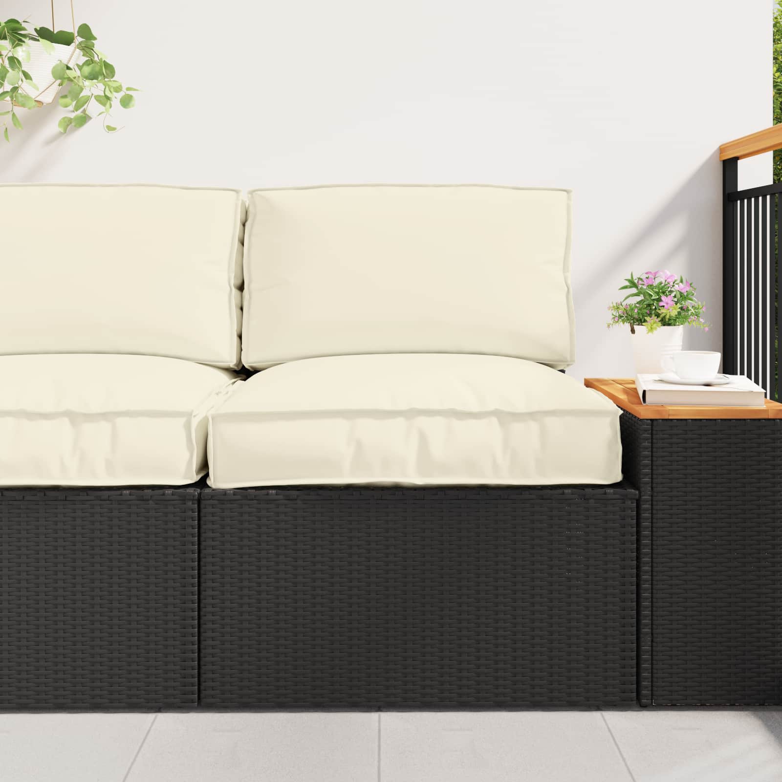 Pallet pagalvių rinkinys 2 pcs Kreminė Oksfordo audinys
