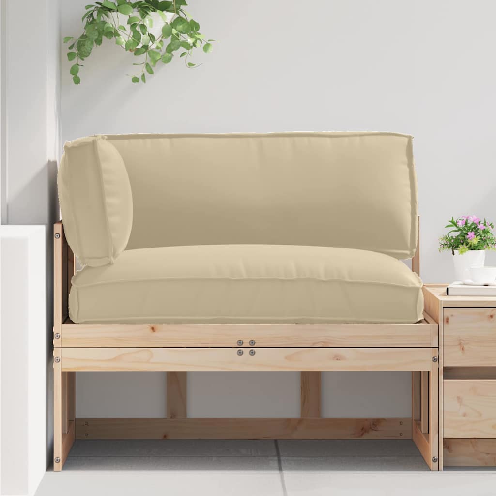 Pallet pagalvių rinkinys 3 pcs Smėlio Oksfordo audinys