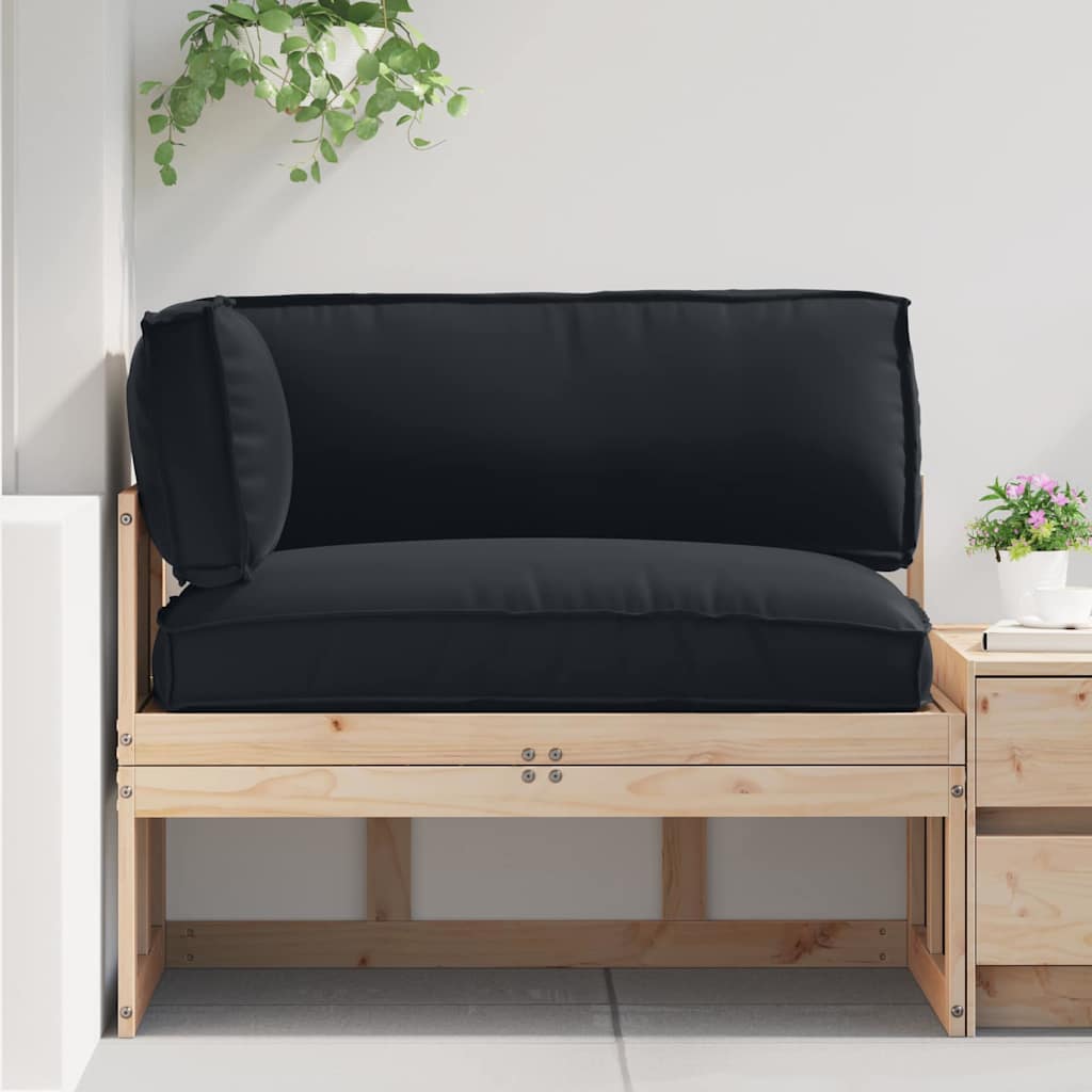 Pallet pagalvių rinkinys 3 pcs Juoda Oksfordo audinys
