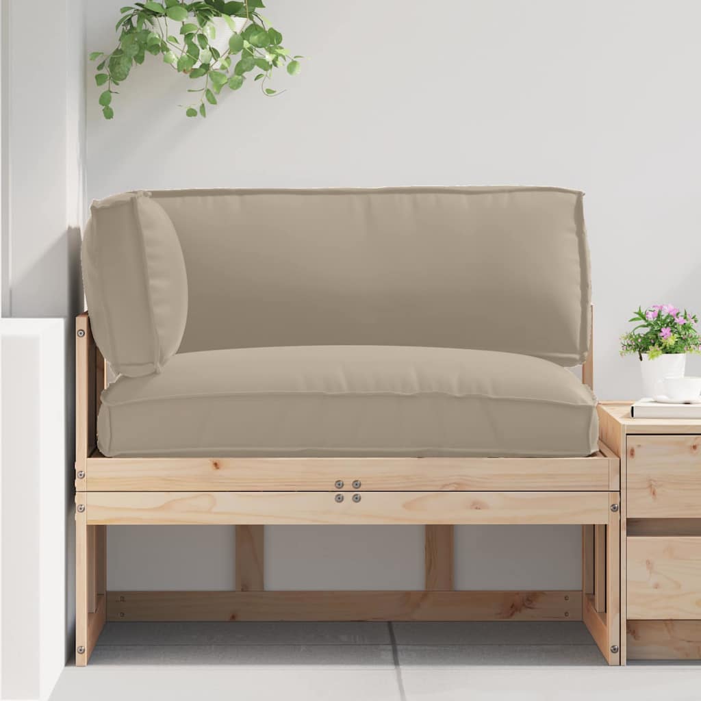 Pallet pagalvių rinkinys 3 pcs Taupe Oksfordo audinys