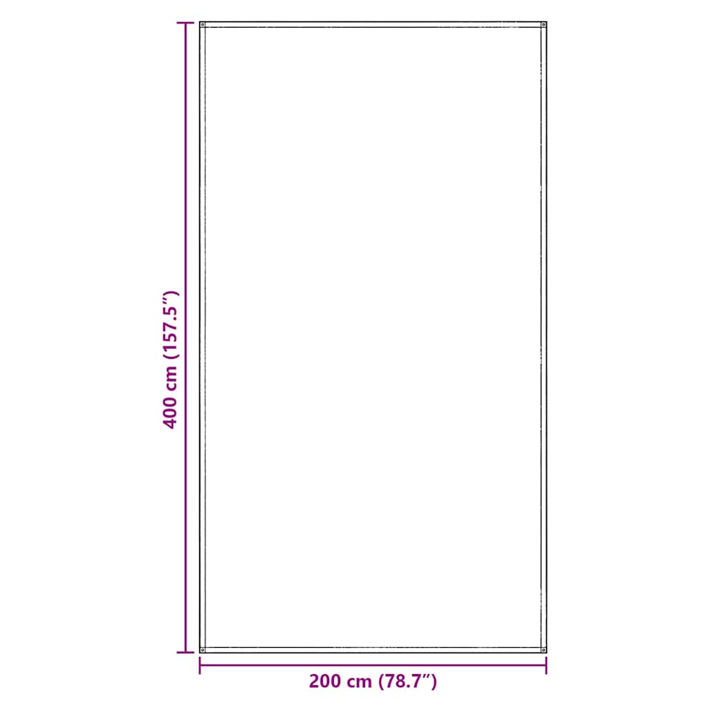 Palapinės kilimėlis Mėlyna ir Pilka 400 x 200 cm Polietilenas
