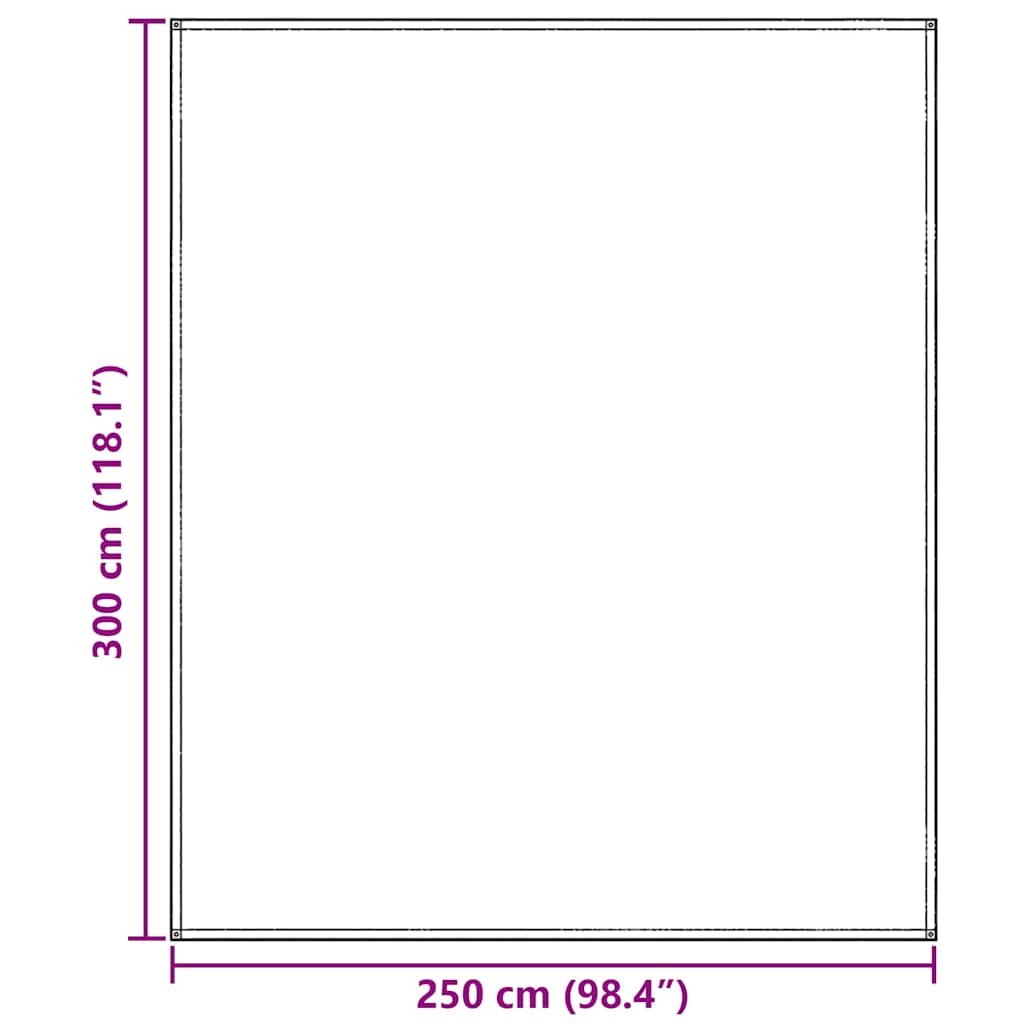 Telts paklājs Zils un Pelēks 300 x 250 cm Polietilēns