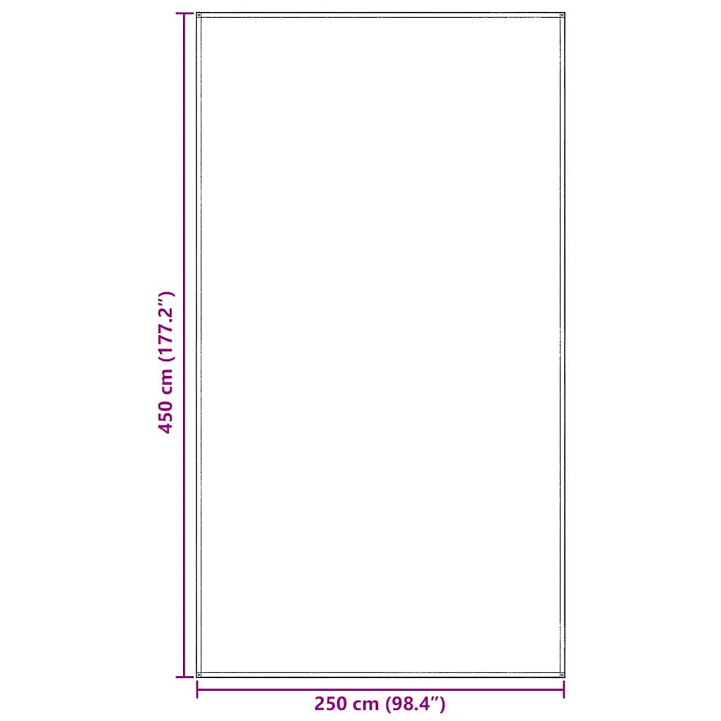 Telts paklājiņš Zils un pelēks 450 x 250 cm Polietilēns