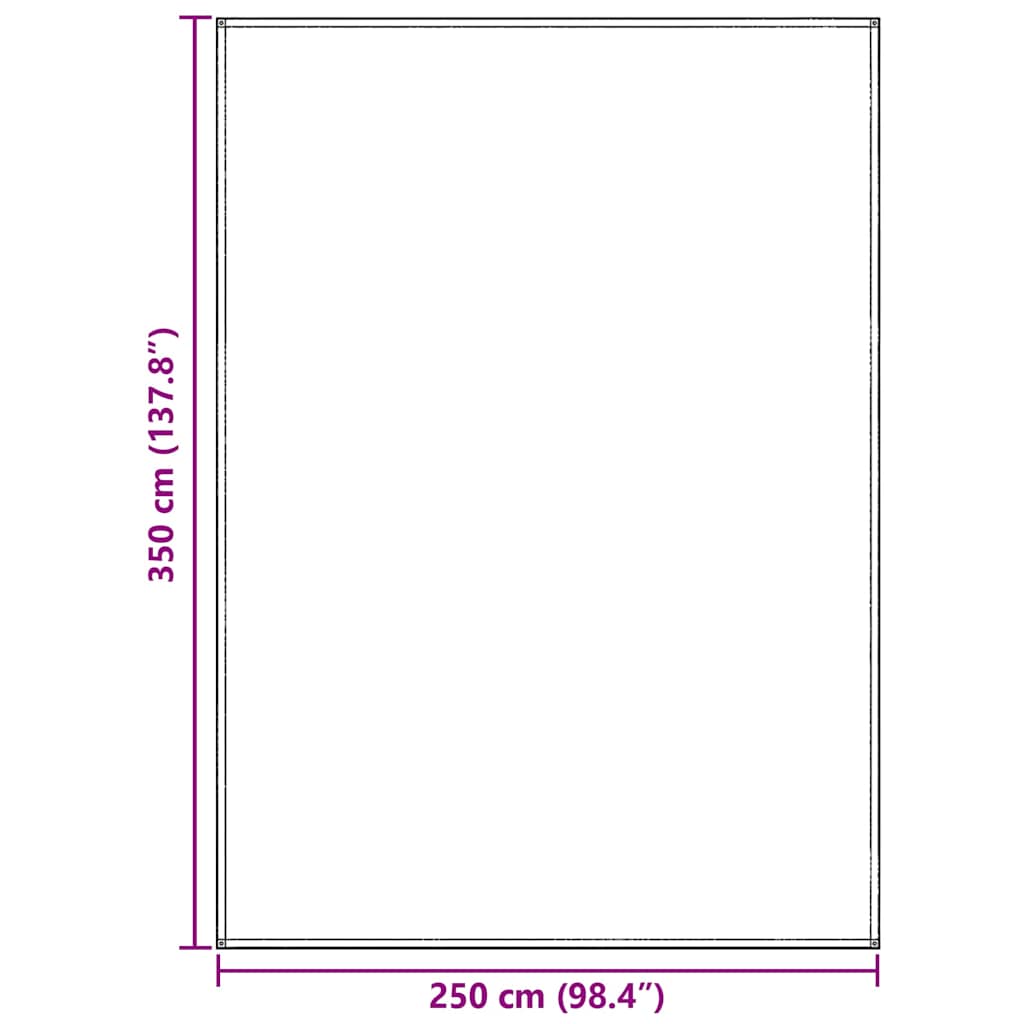 Palapinės kilimėlis Šviesiai pilka 350 x 250 cm Polietilenas