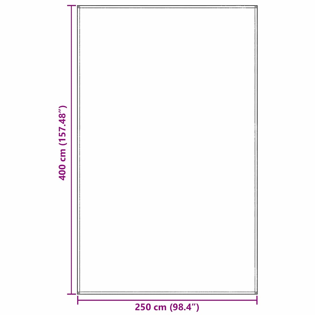 Palapinės kilimėlis Šviesiai pilka 400 x 250 cm Polietilenas