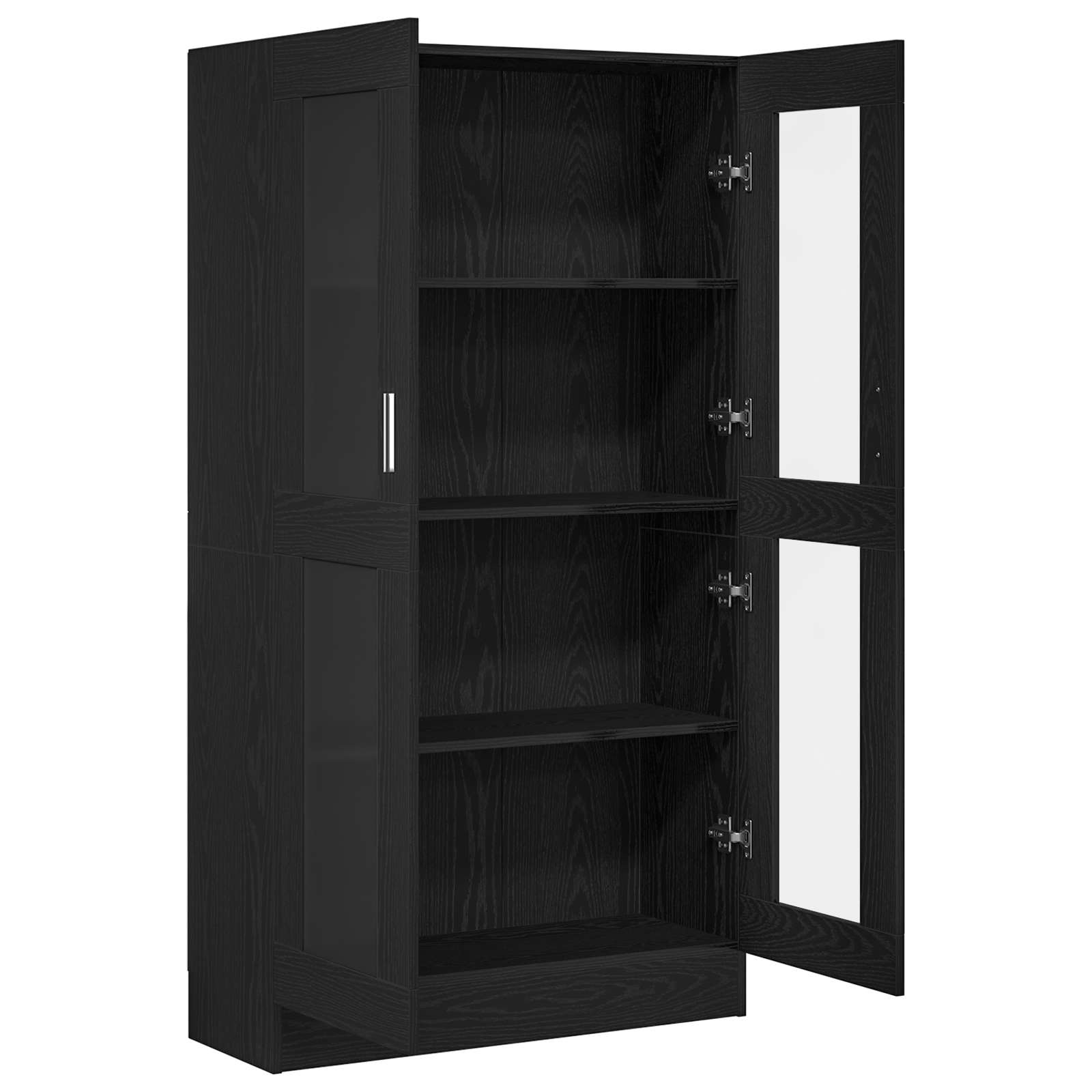 Knygų spinta Juoda 82,5x30,5x150 cm Iš inžinerinės medienos
