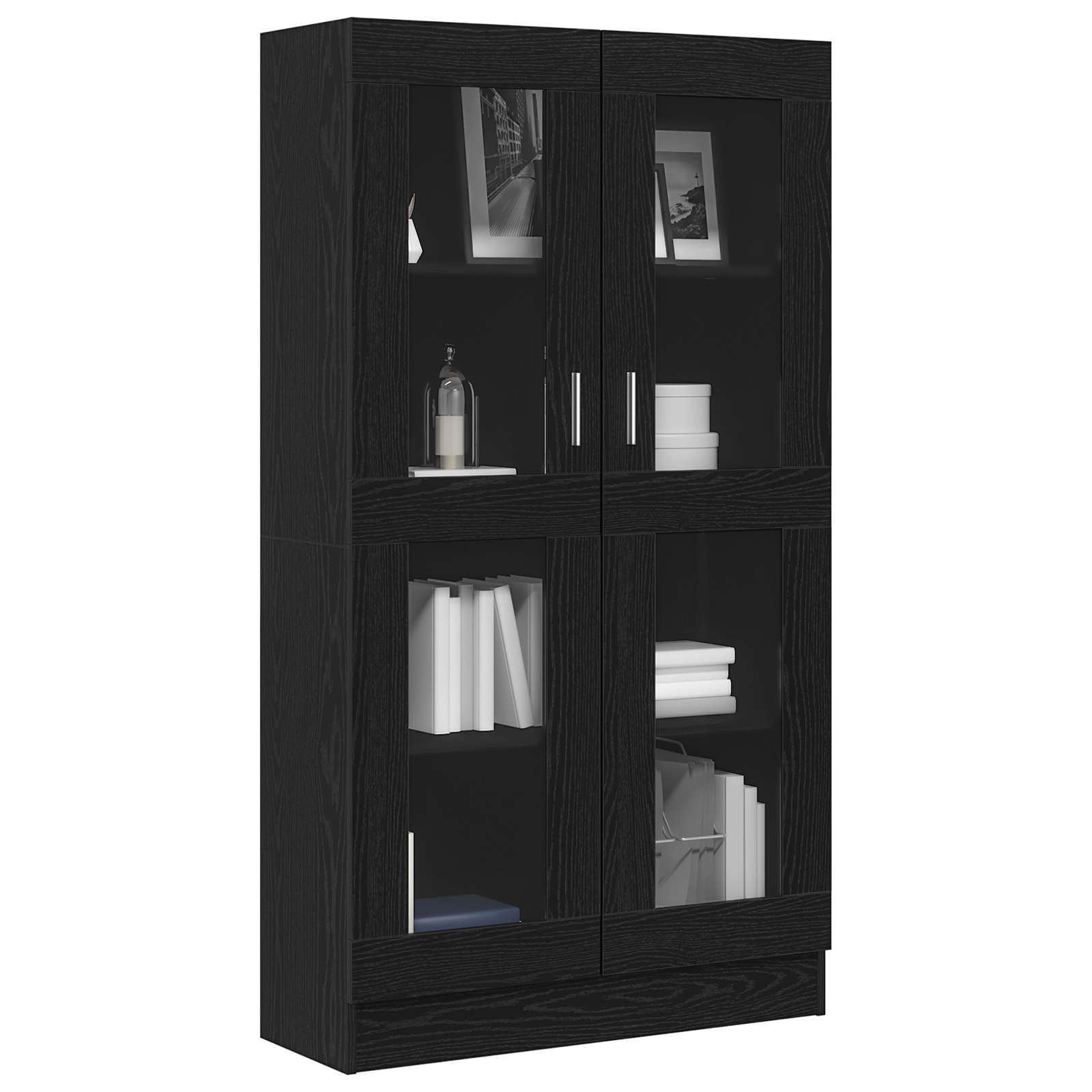 Knygų spinta Juoda 82,5x30,5x150 cm Iš inžinerinės medienos