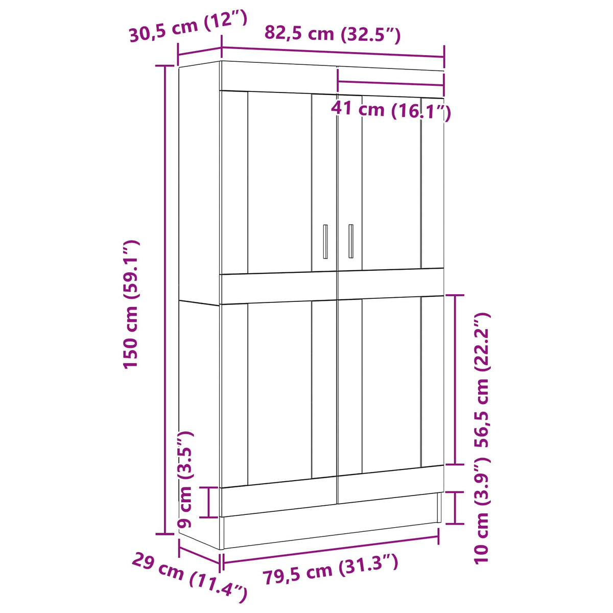 Knygų spinta Juoda 82,5x30,5x150 cm Iš inžinerinės medienos