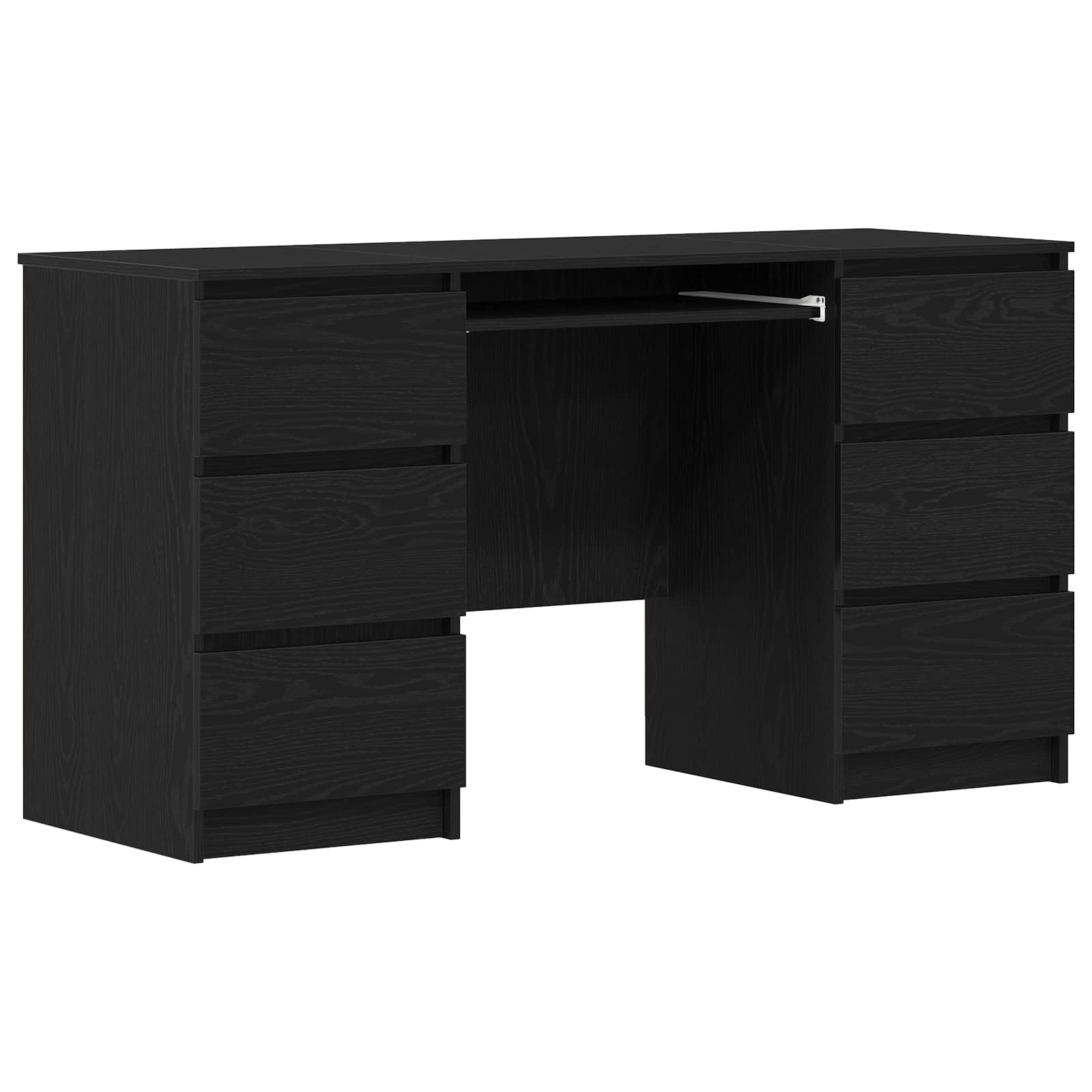 Desks 2 pcs Black 140x50x76 cm Engineered wood