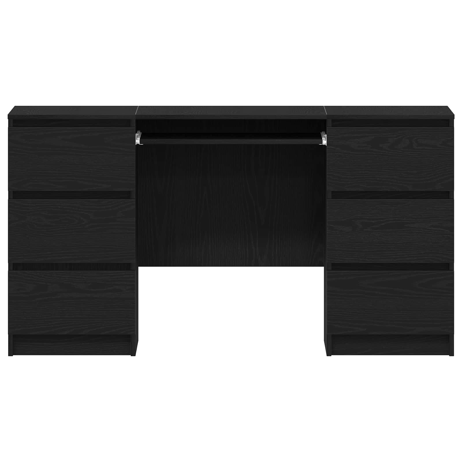 Desks 2 pcs Black 140x50x76 cm Engineered wood