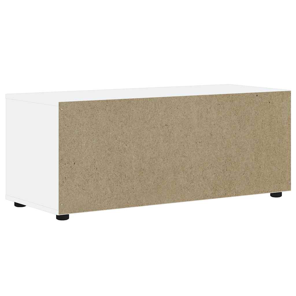TV spintelė VISNES, balta, 100x40x38 cm, inžinerinė mediena