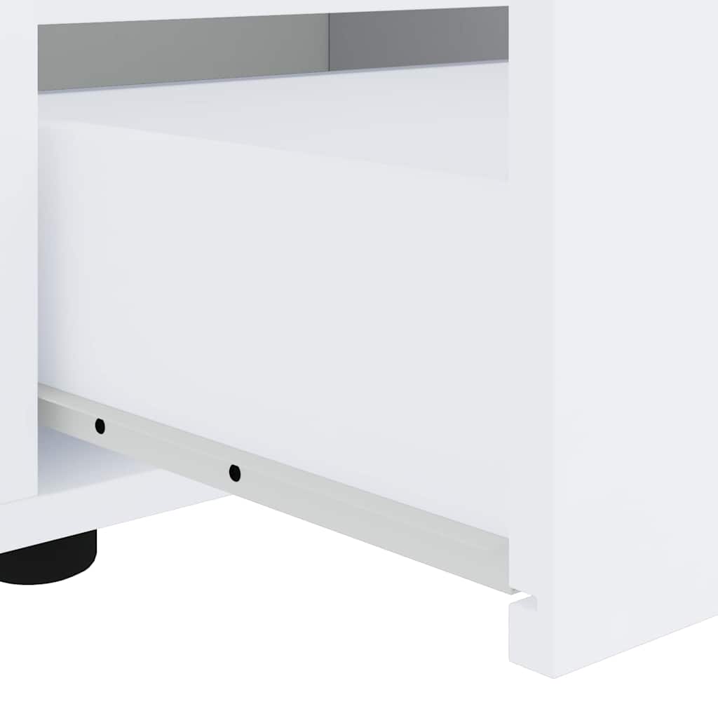 TV spintelė VISNES, balta, 100x40x38 cm, inžinerinė mediena