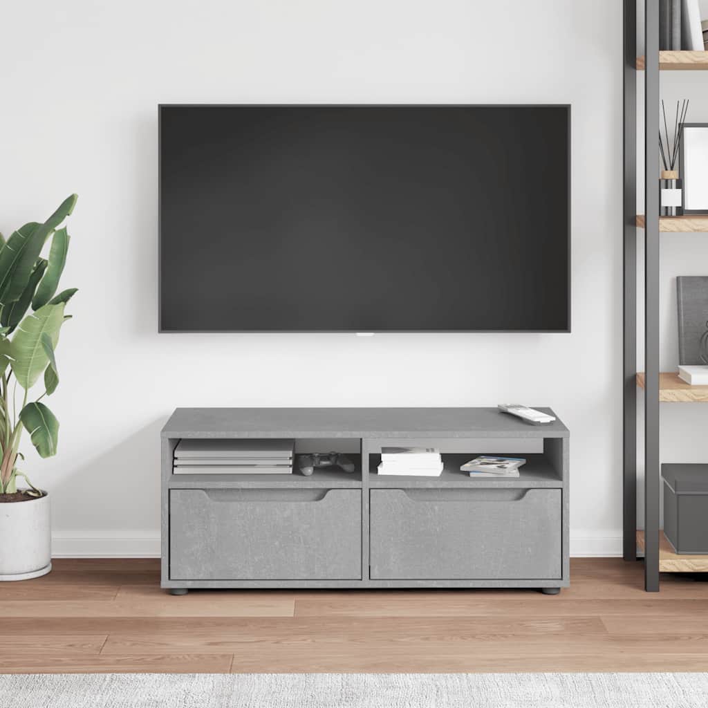 televizora galds VISNES Betona pelēks 100x40x38 cm