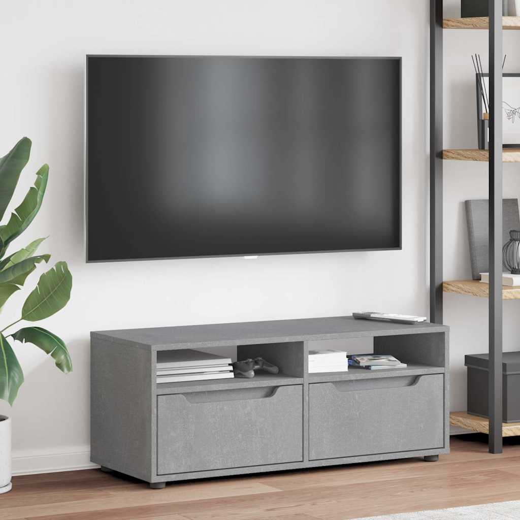 televizora galds VISNES Betona pelēks 100x40x38 cm