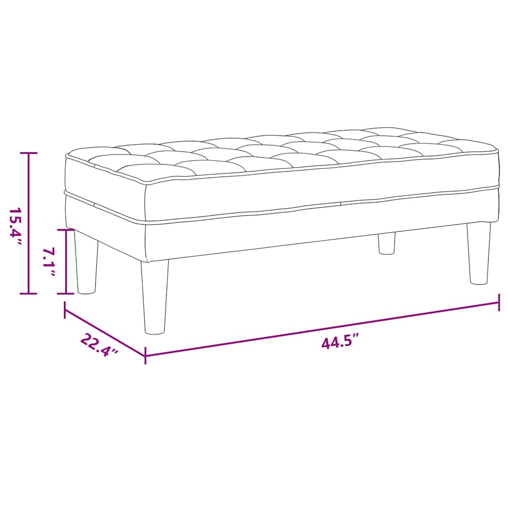 Suolas Tamsiai Pilkas 113x57x39 cm Audinys