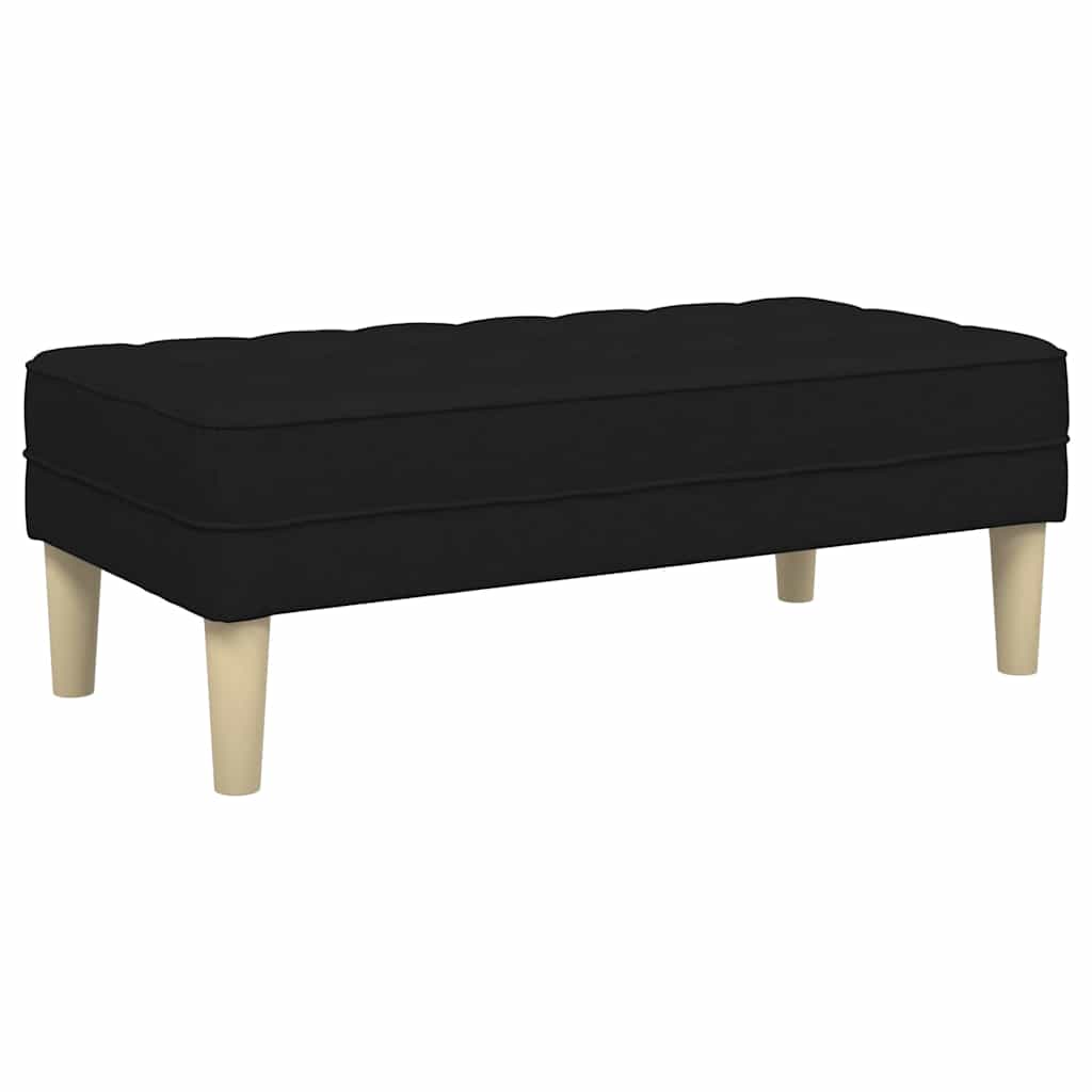 Bench Black 113x57x39 cm Fabric