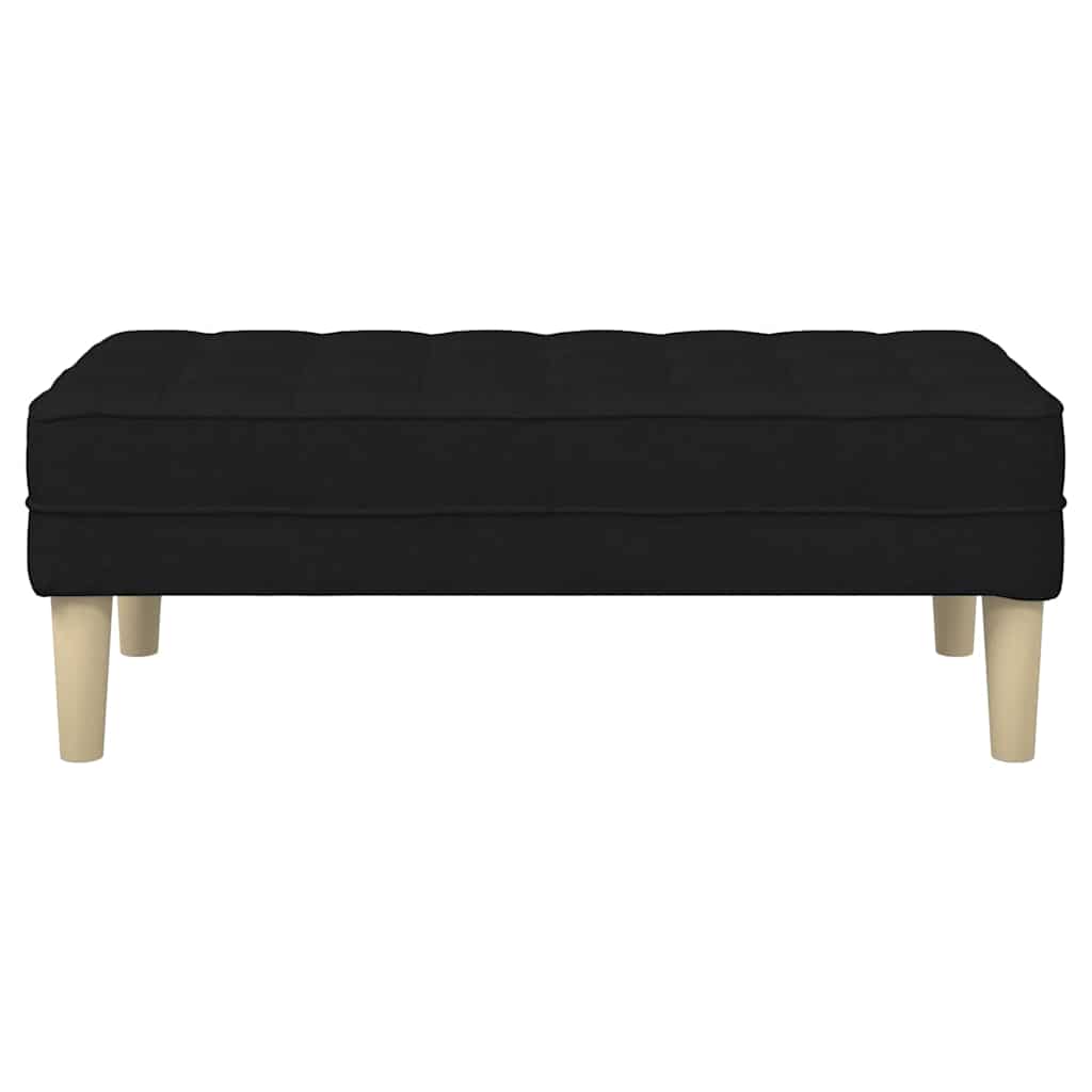 Bench Black 113x57x39 cm Fabric