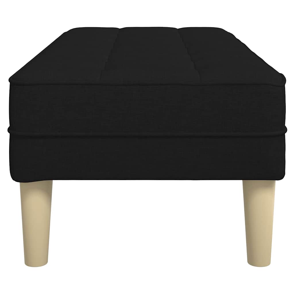 Bench Black 113x57x39 cm Fabric