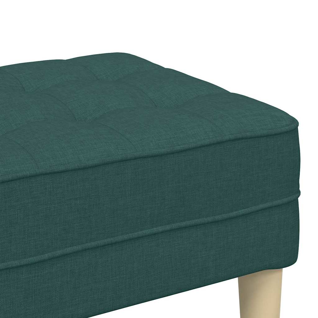 Bench with cushion Dark green 113 x 57 x 39 cm fabric