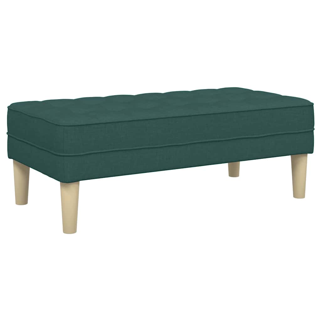 Bench with cushion Dark green 113 x 57 x 39 cm fabric