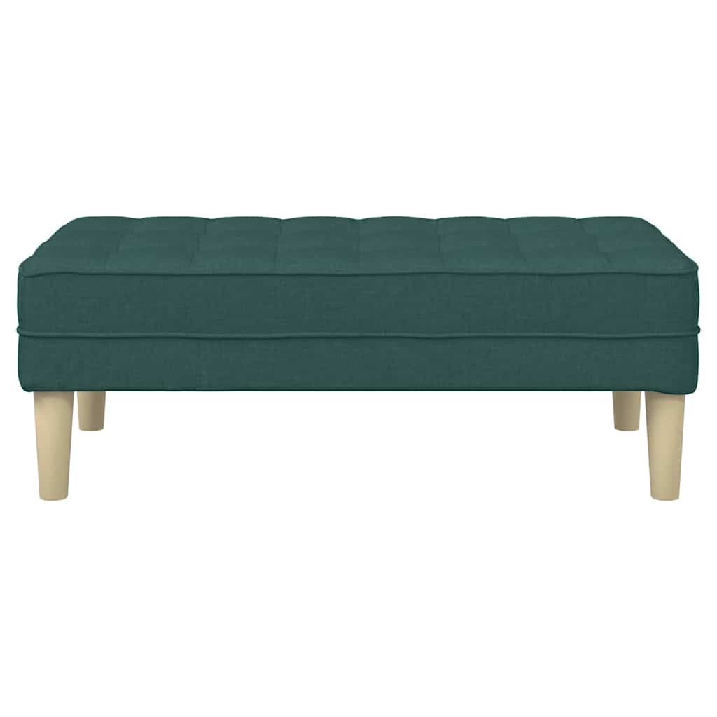 Bench with cushion Dark green 113 x 57 x 39 cm fabric