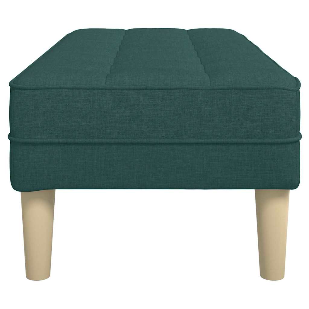 Bench with cushion Dark green 113 x 57 x 39 cm fabric