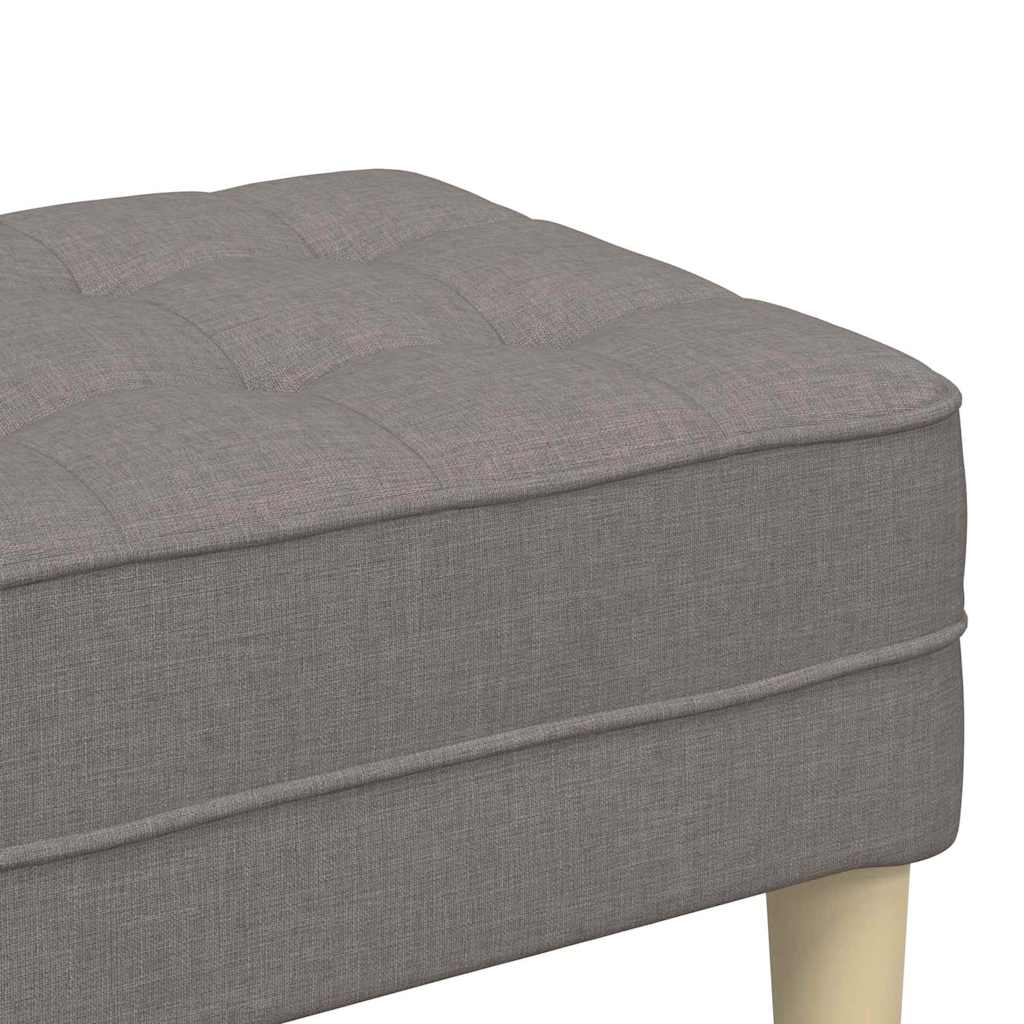 suoliukas su pagalve Taupe 113 x 57 x 39 cm audinys