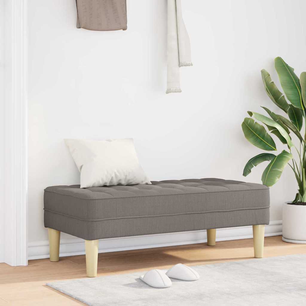 suoliukas su pagalve Taupe 113 x 57 x 39 cm audinys