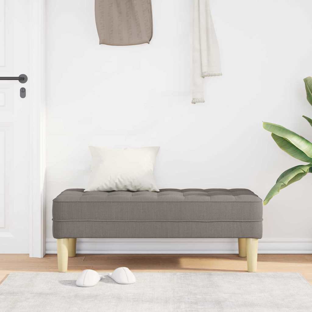suoliukas su pagalve Taupe 113 x 57 x 39 cm audinys
