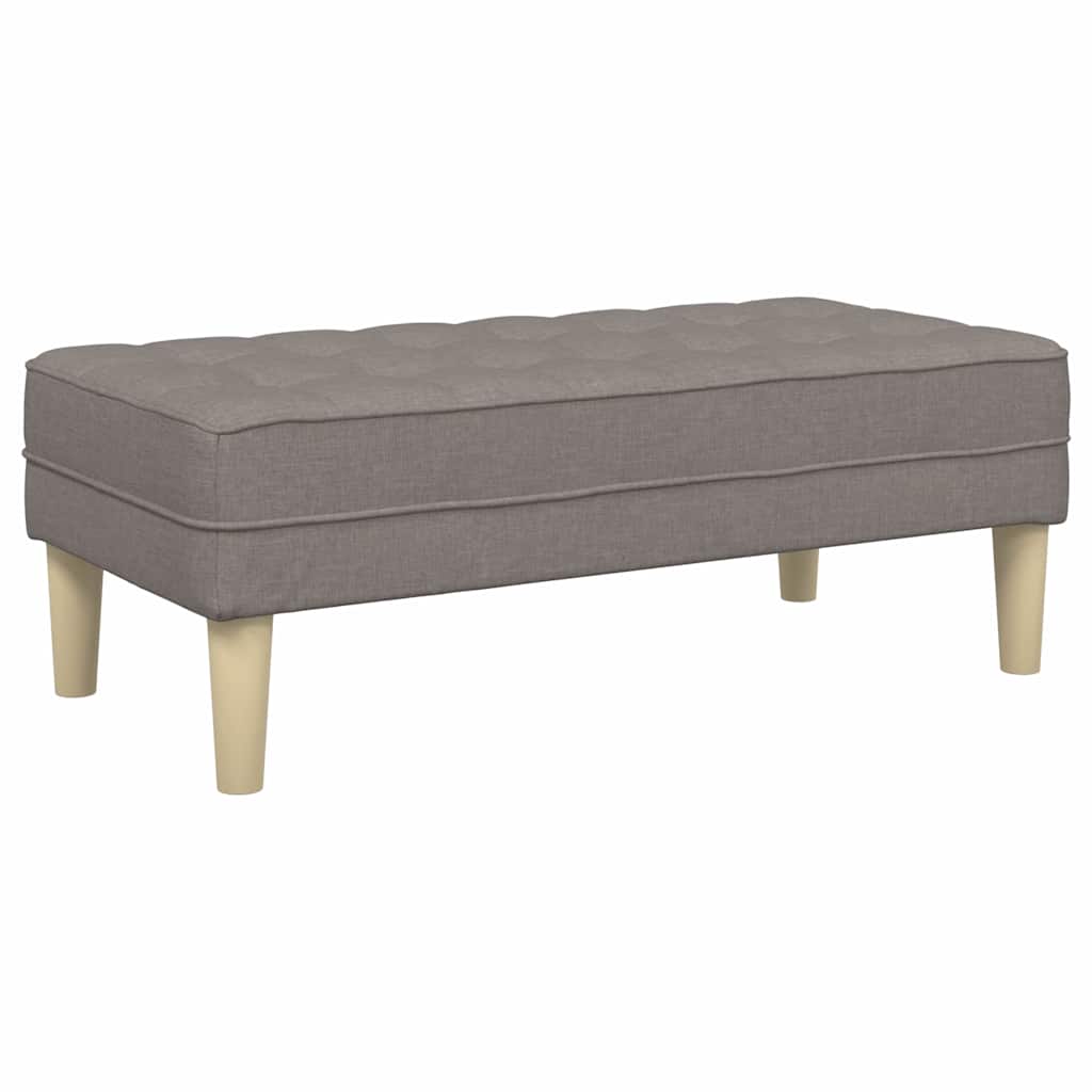 suoliukas su pagalve Taupe 113 x 57 x 39 cm audinys