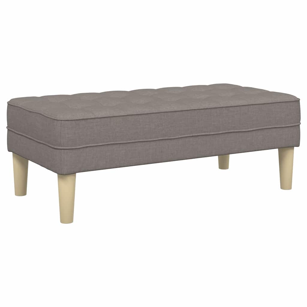 suoliukas su pagalve Taupe 113 x 57 x 39 cm audinys