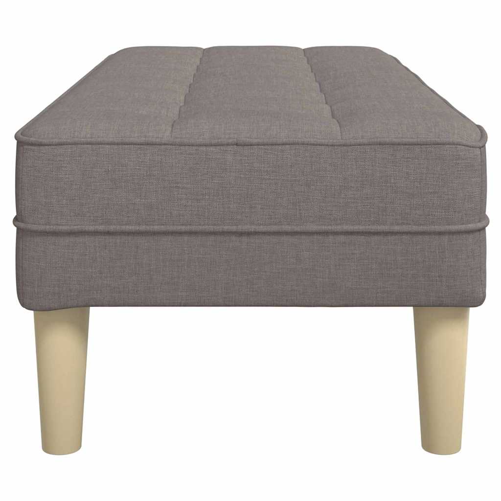 suoliukas su pagalve Taupe 113 x 57 x 39 cm audinys