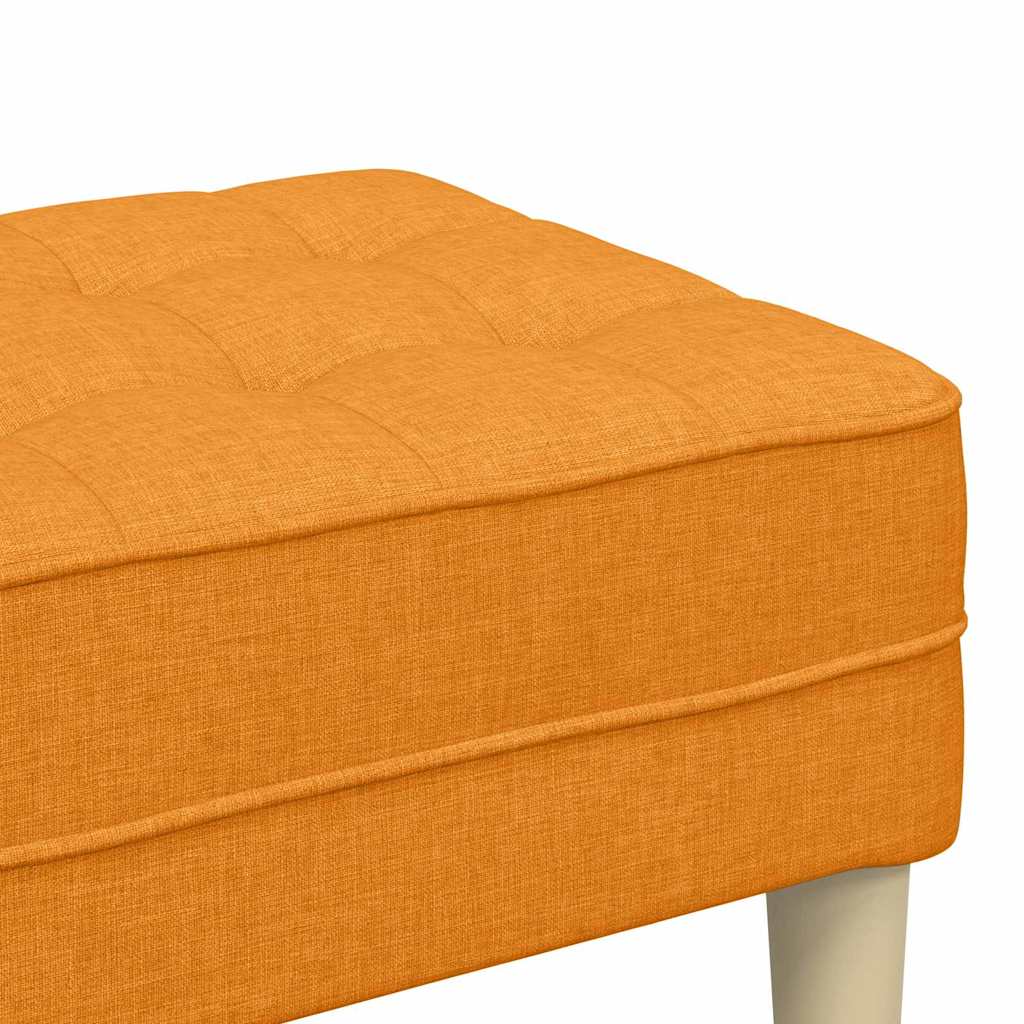Sols ar spilvenu tumši dzeltenā krāsā 113 x 57 x 39 cm audums