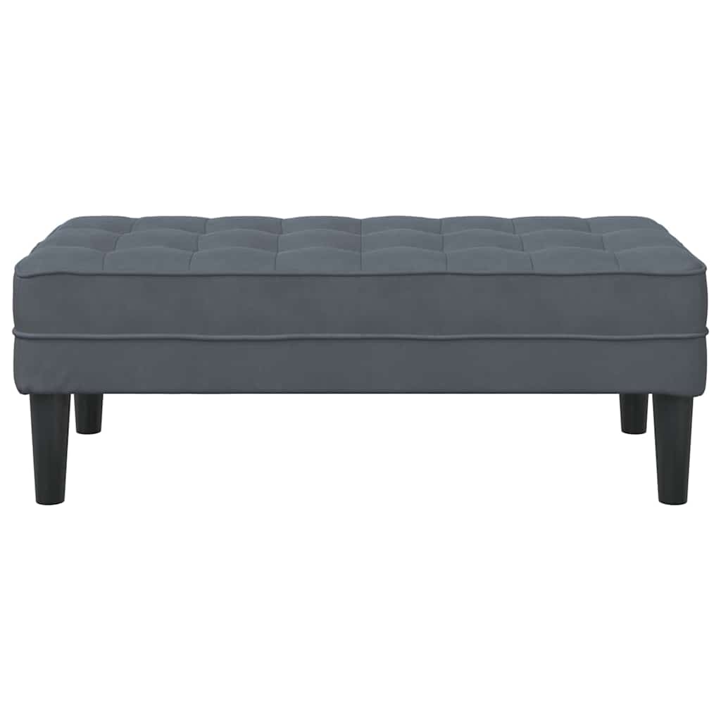 suoliukas su pagalve Tamsiai pilka 113 x 57 x 39 cm Aksomas