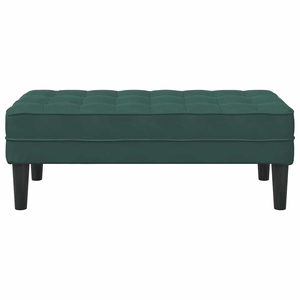suoliukas su pagalve Tamsiai žalia 113 x 57 x 39 cm Aksomas