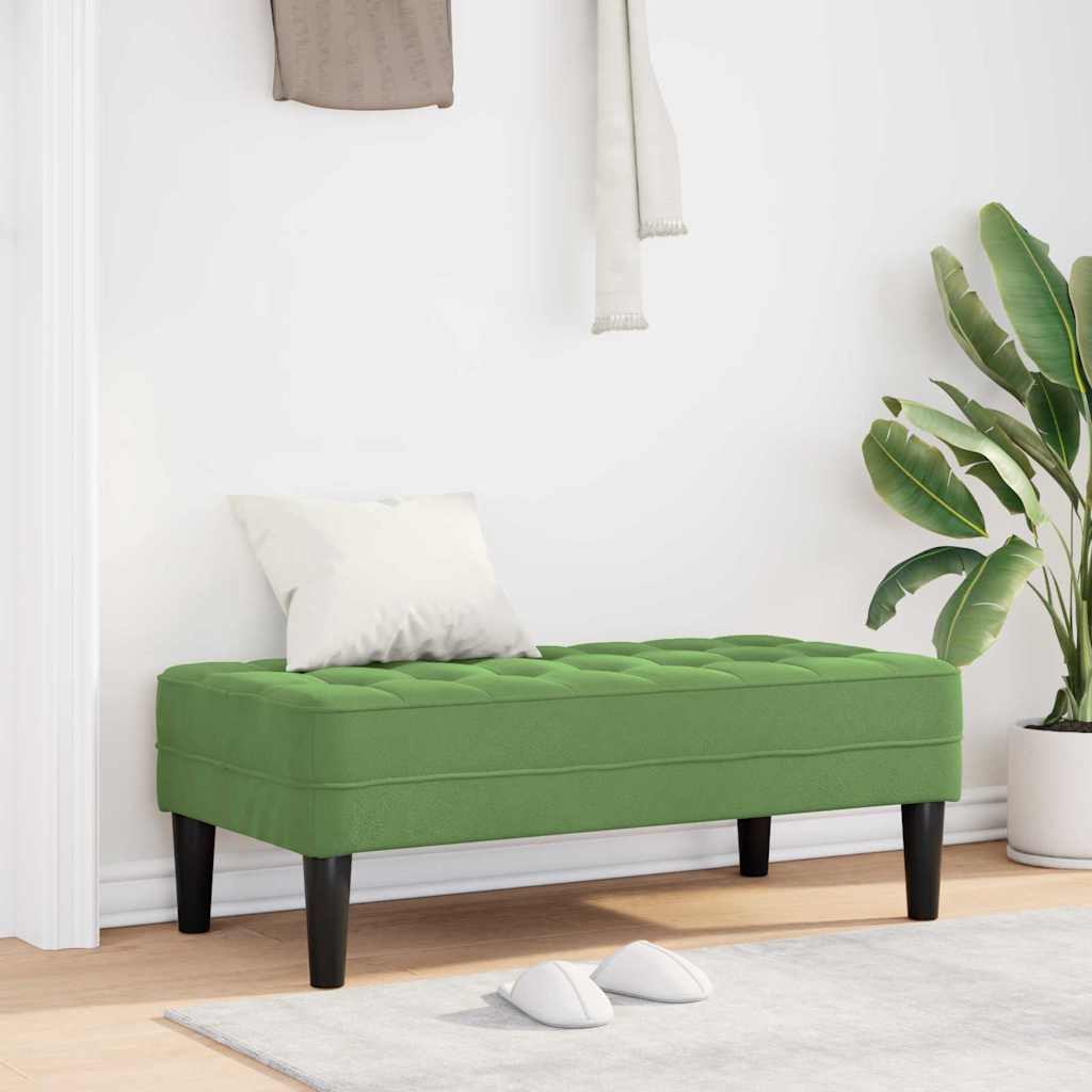 suoliukas su pagalve Šviesiai žalia 113 x 57 x 39 cm Aksomas